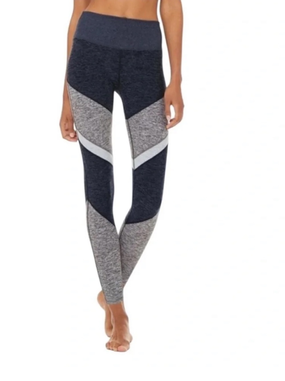 Alo Yoga High-Waisted Alosoft Sheila Legging Size Small Rich Navy Heather
